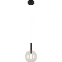 Masterlight Lampe pendante Ø 17cm Lido Ball avec du verre transparent