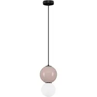 Nova Luce Suspension Noesis Ø 18cm brun moka avec blanc