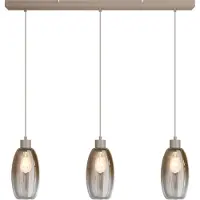 Masterlight Lampe suspendue en verre Olive 3x Ø 15cm - sable