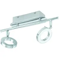 Eglo Lampe de plafond Naudella Chrome à deux lumières