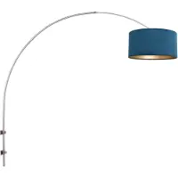 Steinhauer Lampe à arc murale Sparkled Acier inoxydable avec bleu