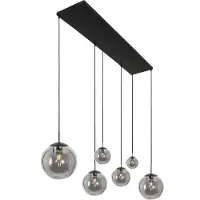 Steinhauer - suspension - Bollique LED - noir - verre métal - lampe design - E27 - 3499ZW