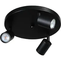 Masterlight Plafonnier noir Bounce avec des spots