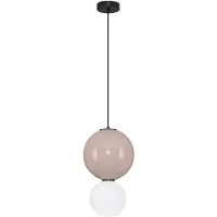 Nova Luce Suspension Noesis Ø 25cm brun moka avec blanc