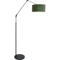 Steinhauer Lampe de lecture au sol Prestige Chic noir avec abat-jour en velours vert de 40 cm