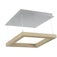HerzBlut Plafonnier LED Leonora en bois - chêne nature