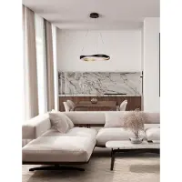 Lyora Suspension design Dobi Ø 60cm noir avec or