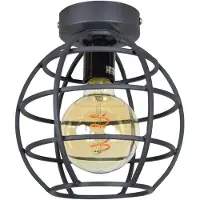 Urban Interiors Lampe de plafond Globe 19 cm noir mat
