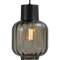 Masterlight Lampe à suspension Lett lll 20 avec verre fumé