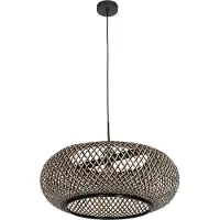 Steinhauer Lampe suspendue en rotin noir Sparkled Ø60cm