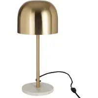 J-Line Lampe de table Queen Métal Marbre Or