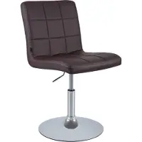 CLP Chaise de salle à manger Ricky, revêtement en similicuir, hauteur réglable, pivotante à 360°, marron