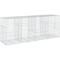 vidaXL Gabion avec couvercle 400x100x150 cm Fer galvanisé