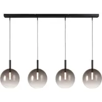 Masterlight Lampe suspendue 4L Ø24cm Lido Ball avec du verre qui s’estompe à la fumée