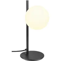 SLV Lampe de table Sun Noir avec sphère blanche