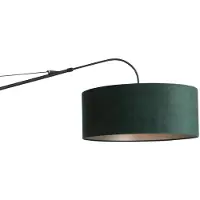 Steinhauer Applique Elegant Classy 50 cm noir avec abat-jour en velours vert