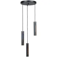 Masterlight Lampe suspendue Run Bronze à canon noir à 3 lumières