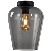 Artdelight Plafonnier Tombo verre fumé Ø 23cm