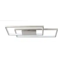 Highlight Plafonnier design Piazza nickel 65 x 29cm