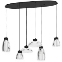 Eglo Lampe de table à manger en verre Sarnarra 128 cm
