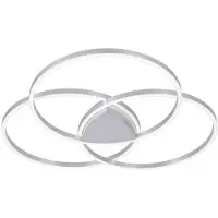 Paul Neuhaus Le plafonnier LED Q-KATE en forme d'anneau avecde la couleur de la lumière est compatible avec les systèmes domotiques.