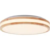 Brilliant Laskos LED Applique et plafonnier 38cm bois clair/blanc bois clair/blanc G99525/75