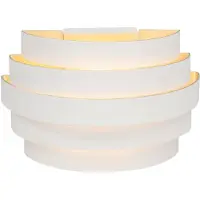 Highlight Applique murale design Scudo blanc avec or 20cm