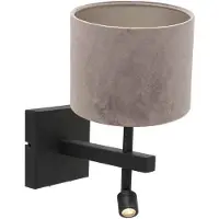 Steinhauer Lampe de chevet en velours Stanger