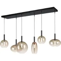 Masterlight Suspension de 6L Lido Ball avec du verre doré qui s’estompe.
