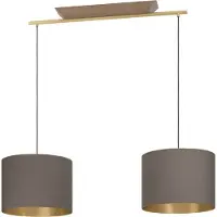 Eglo Suspension Santandria, suspension à 2 lumières au-dessus de la table à manger, FSC100PA, lampe de salle à manger, suspension avec E27, 105 cm