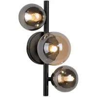 Paul Neuhaus Applique noire Popsicle 3 lumières