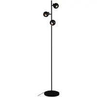 Artdelight Lampadaire design Bolero noir 3 lumières