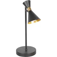 Steinhauer Lampe de table design Preto noir avec or
