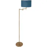Mexlite - lampadaire - Bella - bronze - métal velours tissu - Ø 45cm - E27 - 3873BR