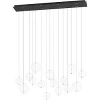 Eglo Suspension oblongue Espardello, couleur noire