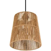 TRIO Suspension HOLM marron - nuances de marron, 1xE27x10W, papier, dimensions : 150x24x24 cm, IP20,