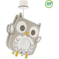 DALBER Suspension chambre d’enfant Owl Ø 25cm x 50cm blanc