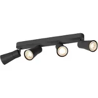 SLV PURI 2.0 Cone, applique murale et plafonnier, long, 4 x max. 6W GU10, noir 1008348