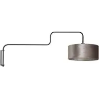 Steinhauer Applique murale Bloeba Noir avec abat-jour gris argenté