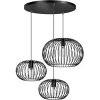 Expo Lampe suspendue en fil de fer Wire 2 3 lumières noir