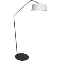 Steinhauer Lampadaire Zig-Zag noir avec abat-jour blanc Ø 48cm
