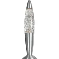 Steinhauer Lampe à lave Volcan gris argenté
