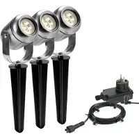 Garden Lights Tache de pointe Jard Ensemble de 3 Orientables