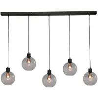 Masterlight Lampe suspendue Lazise 5x Ø 20cm noir