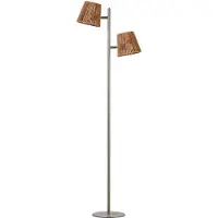Eth Lampadaire Daan marron avec capuchons en rotin