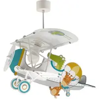 DALBER Lampe suspendue pour enfants Plane avec des crocodiles