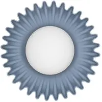 Lyora Applique murale Petel bleu avec verre blanc