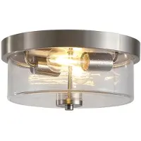 Searchlight Plafonnier Preston gris argenté
