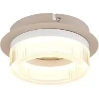 Globo Plafonnier moderne Zara brun sable Ø 16cm