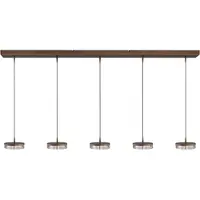 Masterlight Lampe suspendue à 5 lumières Imperia 160 cm brun cacao